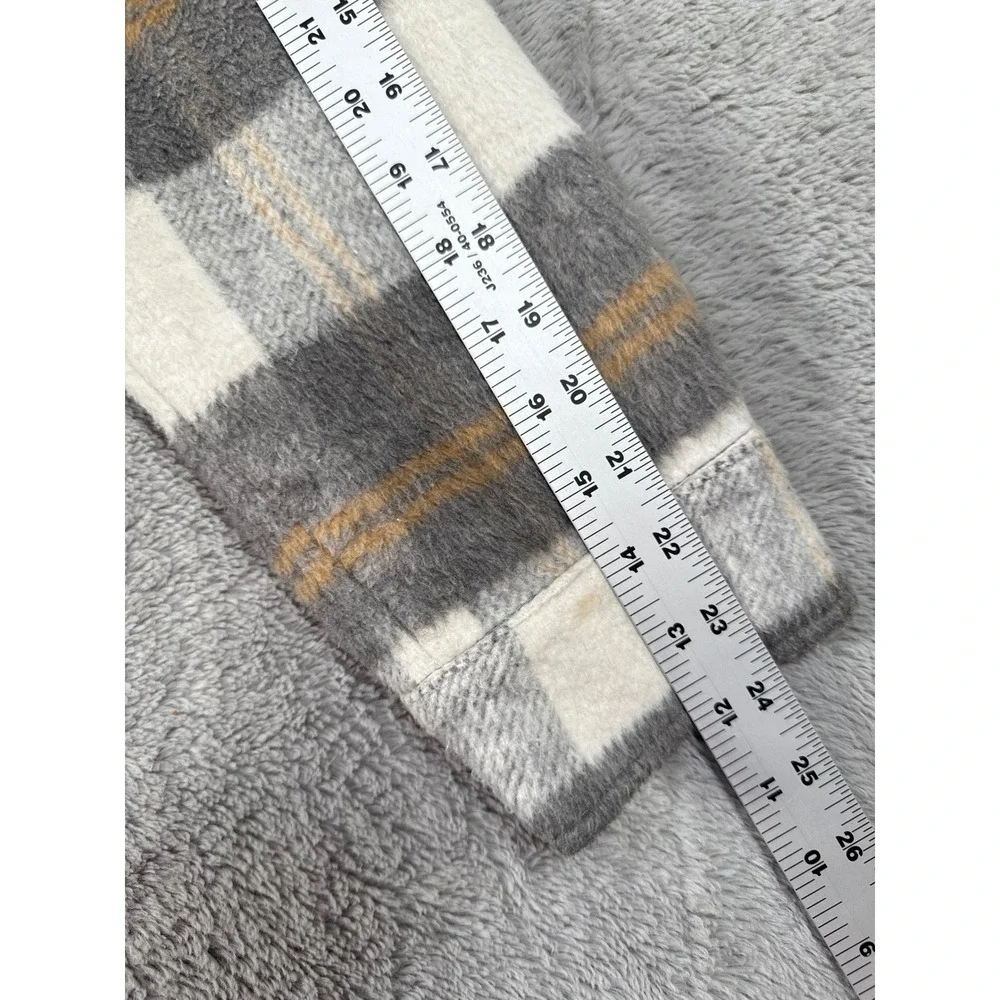 [BLANKNYC] Mens Plaid Snap Down‎ Shirt Jacket Shacket Coat Gray White Size M